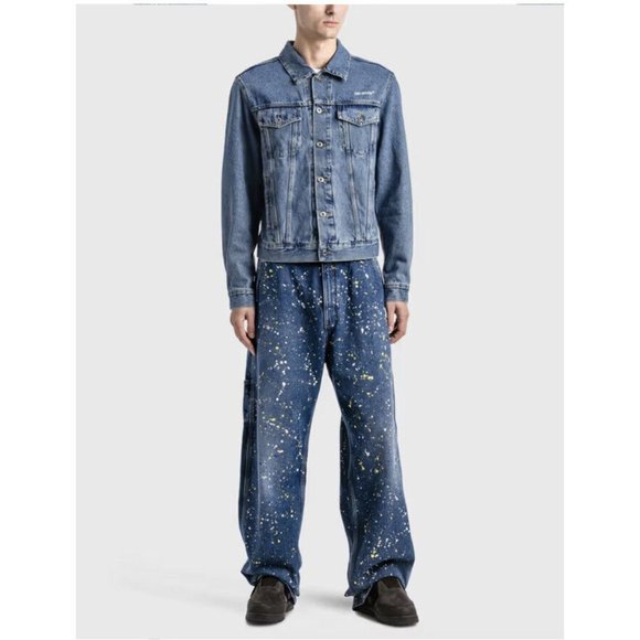 OFF-WHITE Diagonal Tab Slim Denim Jacket - Picture 5 of 11